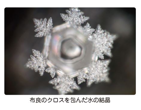 布良クロスを包んだ水の結晶写真