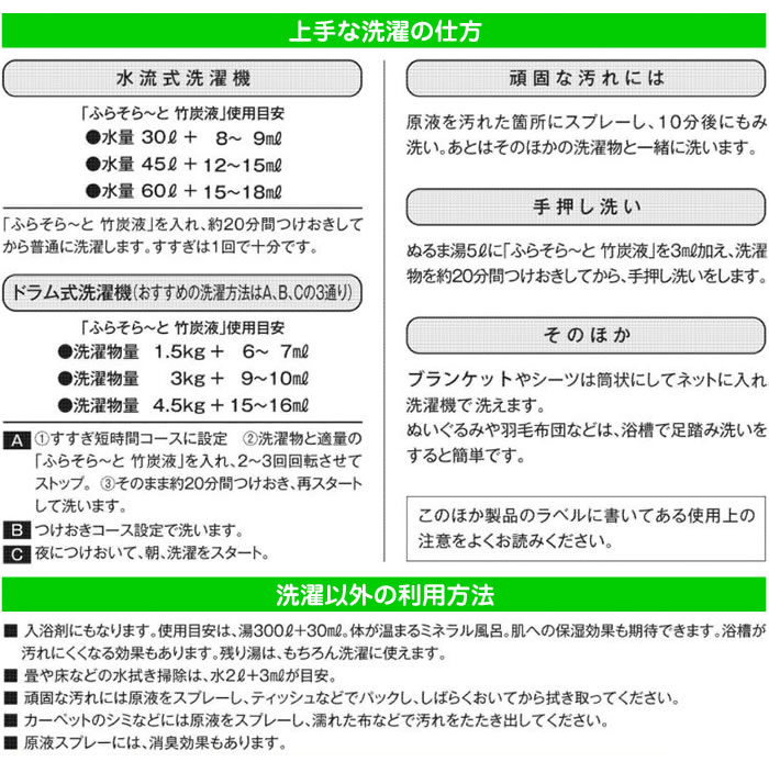 布良・竹酢液の使い方